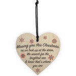 Missing You This Christmas Stars Hanging Heart Plaque