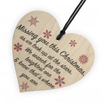 Missing You This Christmas Stars Hanging Heart Plaque