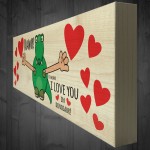 Rawr I Love You In Dinosaur Freestanding Valentines Day Plaque