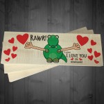 Rawr I Love You In Dinosaur Freestanding Valentines Day Plaque