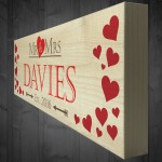 Personalised Mr & Mrs Wedding Engagement Wooden Gift Sign