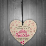 Supposed To Be A Princess Novelty Wooden Hanging Heart