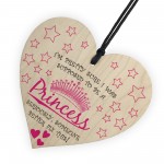 Supposed To Be A Princess Novelty Wooden Hanging Heart