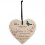 Mum I Will Always Love You Wooden Hanging Heart 