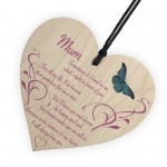 Mum I Will Always Love You Wooden Hanging Heart 