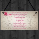 Mum I Love You More And More Each Day Hanging Plaque