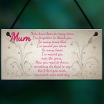 Mum I Love You More And More Each Day Hanging Plaque