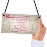 Mum I Love You More And More Each Day Hanging Plaque