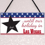 Personalised Chalkboard Countdown To Our Holiday in America Sign