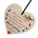 Robins Are Loved Ones From Heaven Hanging Wood Heart Sign Gift