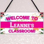 Personalised Welcome To Classroom Cute Hanging Teachers Gift