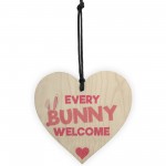 Every Bunny Welcome Wooden Hanging Plaque Easter Egg Hunt Sign