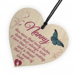 Nanny Heart Of Gold Hanging Wooden Heart Plaque Sign Gift 