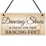 Dancing Shoes Treat Feet Hanging Wedding Plaque Fun Gift Sign