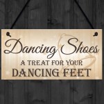 Dancing Shoes Treat Feet Hanging Wedding Plaque Fun Gift Sign