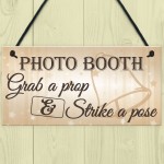 Photo Booth Prop & Pose Cute Hanging Wedding Day Sign Plaque