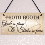 Photo Booth Prop & Pose Cute Hanging Wedding Day Sign Plaque