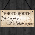 Photo Booth Prop & Pose Cute Hanging Wedding Day Sign Plaque