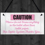 Only Toilet  Paper Hanging Wall Plaque Bathroom Thanks Sign