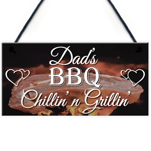 Chillin' n Grillin' BBQ Hanging Plaque