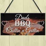 Chillin' n Grillin' BBQ Hanging Plaque