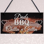 Chillin' n Grillin' BBQ Hanging Plaque