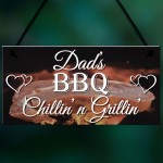 Chillin' n Grillin' BBQ Hanging Plaque