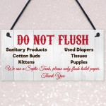 Do Not Flush Septic Tank Hanging Plaque Bathroom Toilet Sign