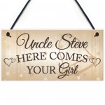 Personalised Bride Usher Wedding Hanging Plaque