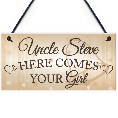 Personalised Bride Usher Wedding Hanging Plaque