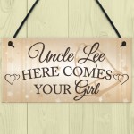 Personalised Bride Usher Wedding Hanging Plaque