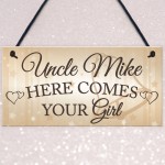 Personalised Bride Usher Wedding Hanging Plaque