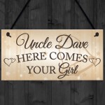 Personalised Bride Usher Wedding Hanging Plaque