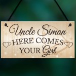 Personalised Bride Usher Wedding Hanging Plaque