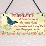 Friendship Nicest Thing Hanging Best Friends Gift Plaque Sign