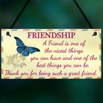 Friendship Nicest Thing Hanging Best Friends Gift Plaque Sign