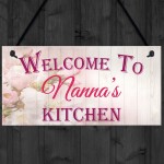 Personalised Kitchen Welcome Hanging Plaque