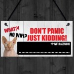 No Wifi? Don't Panic Home Internet Password Hanging Plaque