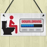 Downloading Funny Novelty Toilet Door Hanging Plaque Sign