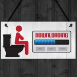 Downloading Funny Novelty Toilet Door Hanging Plaque Sign