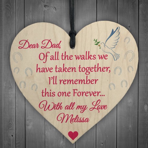 Personalised Dad Walking Down Aisle Wedding Poem Hanging Plaque