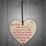 Today A Bride Mum Daughter Wedding Keepsake Hanging Plaque