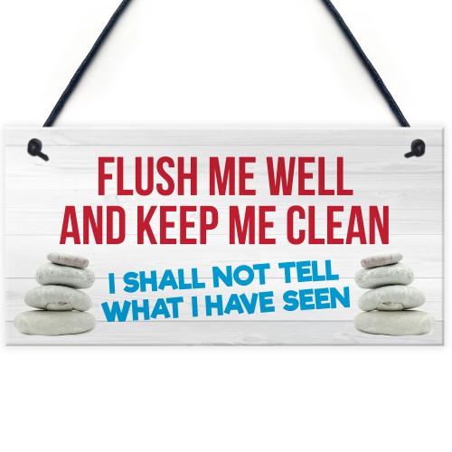 Toilet Flush Me Well Funny Novelty Loo Door Hanging Plaque