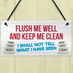 Toilet Flush Me Well Funny Novelty Loo Door Hanging Plaque