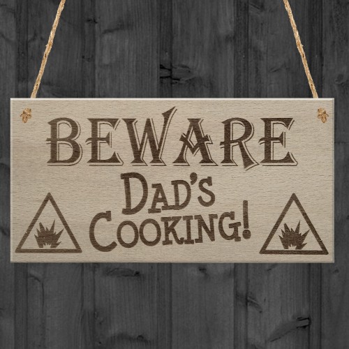 bewarre Dad's Cooking Funny Father's Day BBQ Hanging Plaque