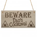 bewarre Dad's Cooking Funny Father's Day BBQ Hanging Plaque