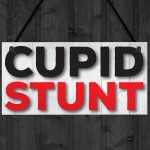 Cupid Stunt Funny Man Cave, Home Bar, Shed, Pub Hanging Plaque