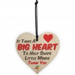 Big Heart Little Minds Thank You Teacher Gift Hanging Plaque 