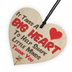 Big Heart Little Minds Thank You Teacher Gift Hanging Plaque 