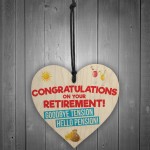 Retirement Goodbye Tension Funny Pension Gift Hanging Plaque